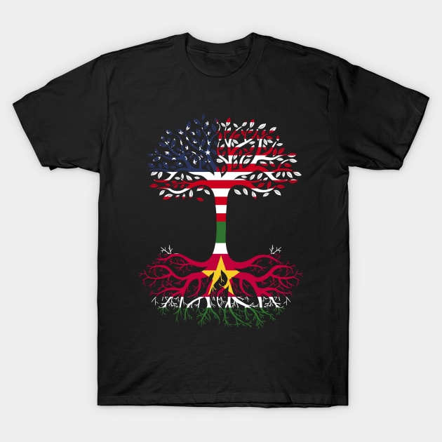 American Grown Suriname Roots Suriname Flag T-Shirt by BramCrye